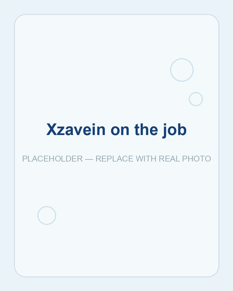 Xzavein Turner, professional cleaner, on the job