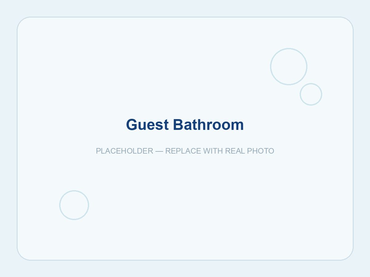 Sparkling guest bathroom