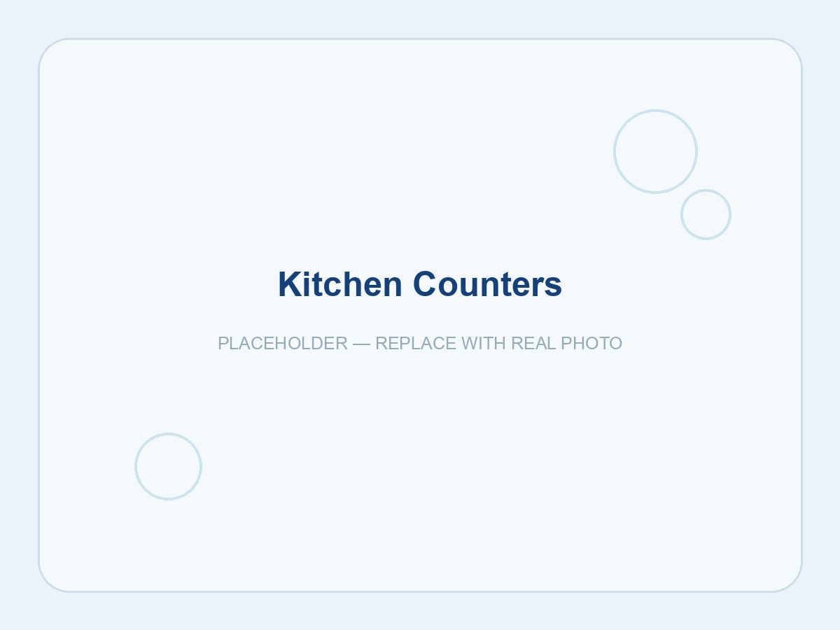 Wiped-down, clutter-free kitchen counters