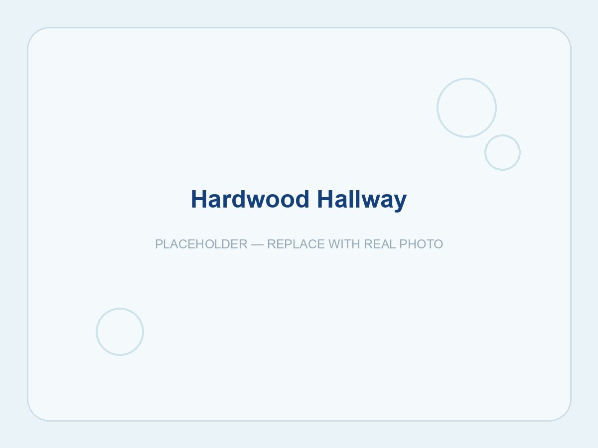 Cleaned hardwood hallway