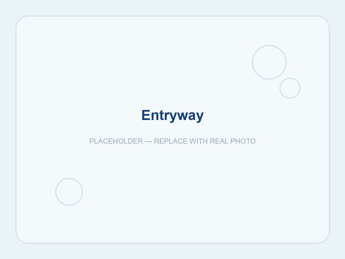 Fresh, welcoming entryway